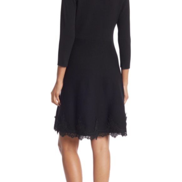 NWT Nanette Lepore - Lace Trim Sweater Dress  M - Picture 2 of 9